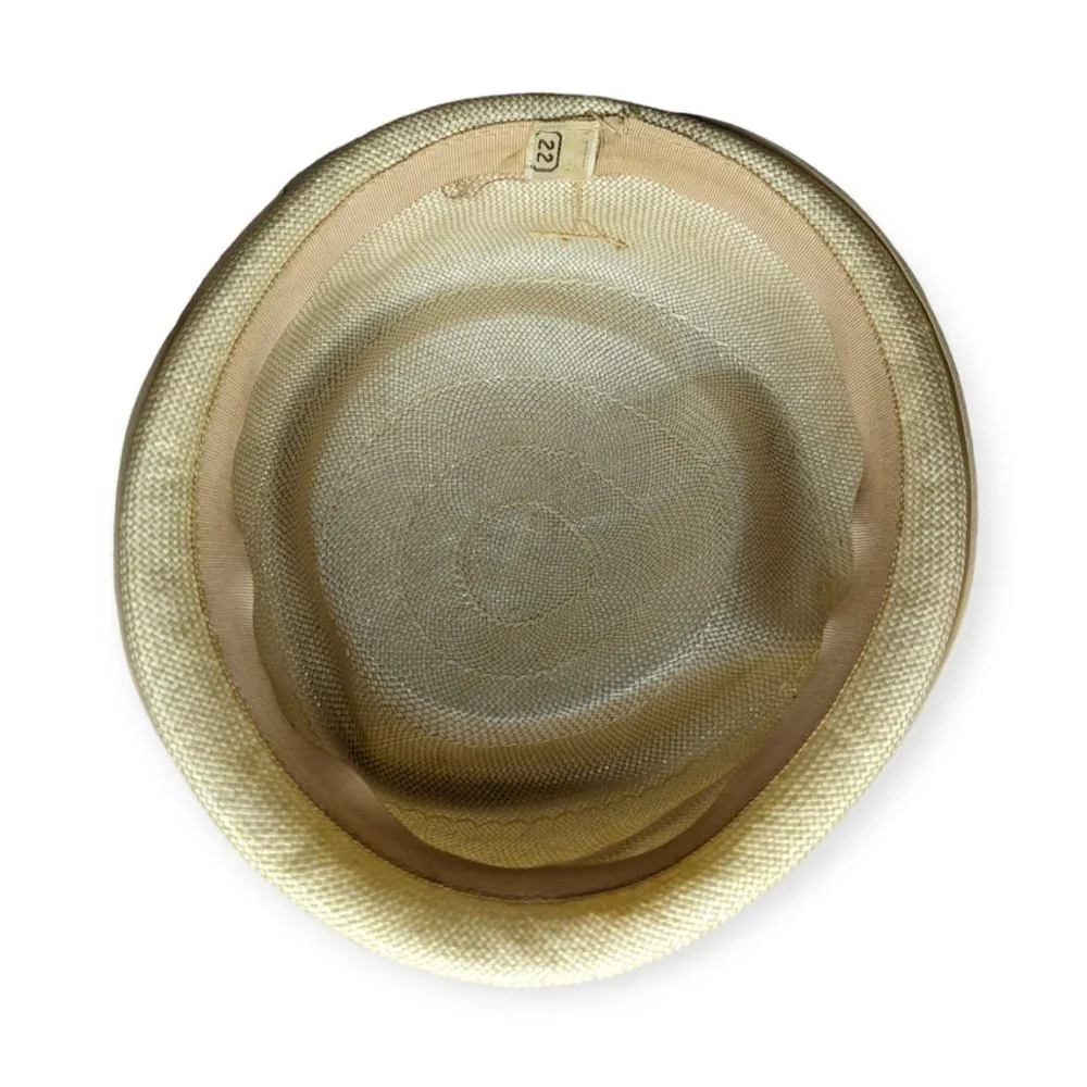 Vintage Ivory Pill Box Hat with Faux Pearl Accent - Picture 8 of 11
